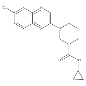 1-(6-chloroquinoxalin-2-yl)-N-cyclopropylpiperidine-3-carboxamide结构式