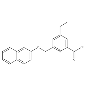 4-Ethyl-6-[(2-naphthalenyloxy)methyl]-2-pyridinecarboxylic acid结构式