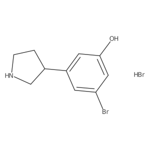 3-Bromo-5-pyrrolidin-3-ylphenol;hydrobromide结构式