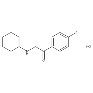 2-(Cyclohexylamino)-1-(4-fluorophenyl)ethanone;hydrochloride结构式