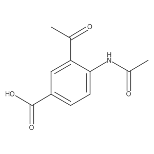 3-Acetyl-4-acetamidobenzoic acid结构式