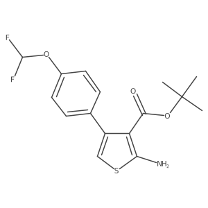 Tert-butyl 2-amino-4-[4-(difluoromethoxy)phenyl]thiophene-3-carboxylate Structure