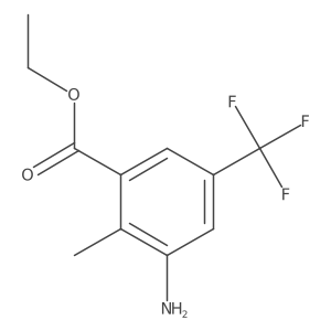 Ethyl 3-amino-2-methyl-5-(trifluoromethyl)benzoate结构式