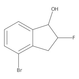 4-Bromo-2-fluoro-2,3-dihydro-1H-inden-1-OL结构式