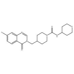 4-[(7-fluoro-4-oxo-3,4-dihydroquinazolin-3-yl)methyl]-N-(oxan-4-yl)piperidine-1-carboxamide Structure