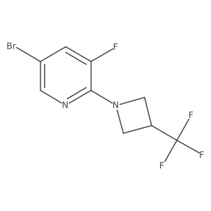 5-Bromo-3-fluoro-2-[3-(trifluoromethyl)azetidin-1-yl]pyridine Structure
