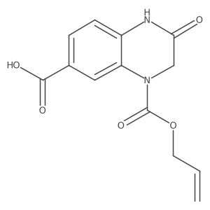2-Oxo-4-[(prop-2-en-1-yloxy)carbonyl]-1,2,3,4-tetrahydroquinoxaline-6-carboxylic acid结构式
