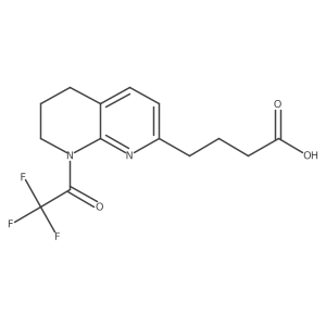 4-[8-(2,2,2-Trifluoroacetyl)-5,6,7,8-tetrahydro-1,8-naphthyridin-2-yl]butanoic acid结构式