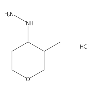 (rel-(3R,4R)-3-Methyltetrahydro-2H-pyran-4-yl)hydrazine hydrochloride结构式