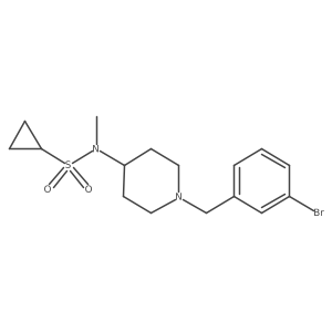 N-{1-[(3-bromophenyl)methyl]piperidin-4-yl}-N-methylcyclopropanesulfonamide结构式