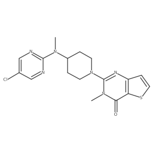 2-{4-[(5-chloropyrimidin-2-yl)(methyl)amino]piperidin-1-yl}-3-methyl-3H,4H-thieno[3,2-d]pyrimidin-4-one结构式