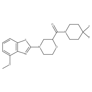 2-[2-(4,4-Difluoropiperidine-1-carbonyl)morpholin-4-yl]-4-methoxy-1,3-benzothiazole Structure