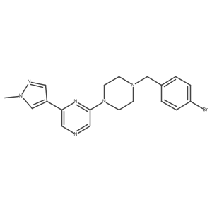 2-{4-[(4-bromophenyl)methyl]piperazin-1-yl}-6-(1-methyl-1H-pyrazol-4-yl)pyrazine结构式