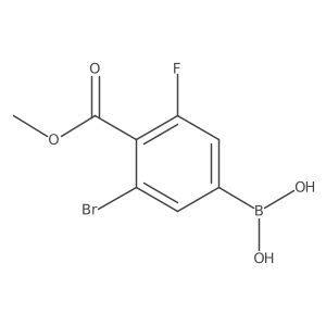 (3-Bromo-5-fluoro-4-(methoxycarbonyl)phenyl)boronic acid Structure
