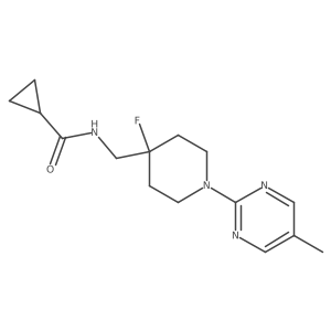 N-{[4-fluoro-1-(5-methylpyrimidin-2-yl)piperidin-4-yl]methyl}cyclopropanecarboxamide Structure