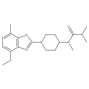 1-[1-(4-Methoxy-7-methyl-1,3-benzothiazol-2-yl)piperidin-4-yl]-1,3,3-trimethylurea结构式