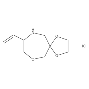 (8S)-8-Vinyl-1,4,10-trioxa-7-azaspiro[4.6]undecane hydrochloride Structure