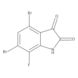 4,6-Dibromo-7-fluoroindoline-2,3-dione结构式