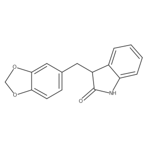 3-(Benzo[d][1,3]dioxol-5-ylmethyl)indolin-2-one结构式
