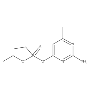 Phosphonothioic acid, ethyl-, O-(2-amino-6-methyl-4-pyrimidinyl) O-ethyl ester结构式