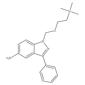 3-Phenyl-1-[[2-(trimethylsilyl)ethoxy]methyl]-1H-indazol-5-amine结构式