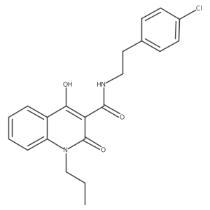 N-[2-(4-chlorophenyl)ethyl]-4-hydroxy-2-oxo-1-propyl-3-quinolinecarboxamide Structure