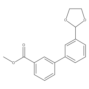 Methyl 3'-(1,3-dioxolan-2-yl)[1,1'-biphenyl]-3-carboxylate Structure