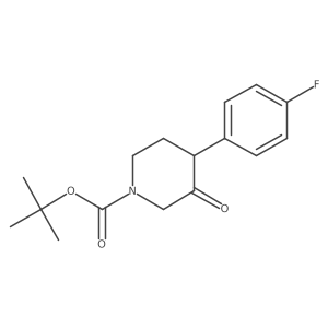 Tert-butyl 4-(4-fluorophenyl)-3-oxopiperidine-1-carboxylate结构式