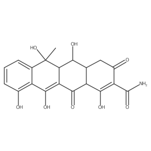 2-Naphthacenecarboxamide, 1,4,4a,5,5a,6,11,12a-octahydro-3,5,6,10,12-pentahydroxy-6-methyl-1,11-dioxo- Structure