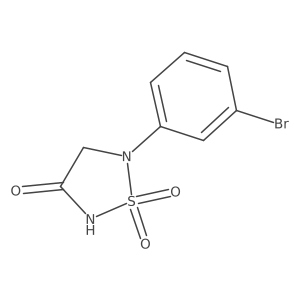 1,2,5-Thiadiazolidin-3-one, 5-(3-bromophenyl)-, 1,1-dioxide结构式