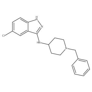 N-(1-benzylpiperidin-4-yl)-5-chloro-1H-indazol-3-amine结构式