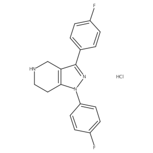 1h-Pyrazolo[4,3-c]pyridine,1,3-bis(4-fluorophenyl)-4,5,6,7-tetrahydro-,hydrochloride结构式