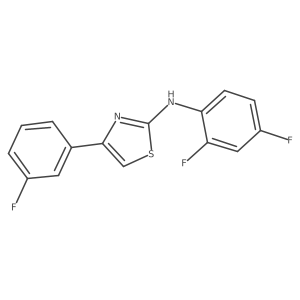 2-(2,4-Difluorophenyl)amino-4-(3-fluorophenyl)thiazole结构式