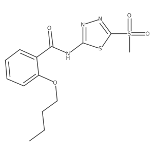 2-butoxy-N-(5-(methylsulfonyl)-1,3,4-thiadiazol-2-yl)benzamide Structure