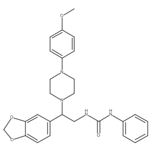 3-[2-(2H-1,3-benzodioxol-5-yl)-2-[4-(4-methoxyphenyl)piperazin-1-yl]ethyl]-1-phenylurea Structure