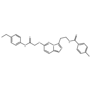 N-(2-(6-((2-((4-ethylphenyl)amino)-2-oxoethyl)thio)-[1,2,4]triazolo[4,3-b]pyridazin-3-yl)ethyl)-4-fluorobenzamide Structure