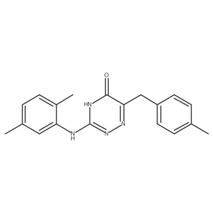 3-((2,5-dimethylphenyl)amino)-6-(4-methylbenzyl)-1,2,4-triazin-5(4H)-one结构式