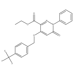 Ethyl 6-oxo-1-phenyl-4-{[4-(trifluoromethyl)phenyl]methoxy}-1,6-dihydropyridazine-3-carboxylate Structure