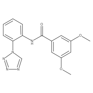3,5-dimethoxy-N-[2-(1H-tetrazol-1-yl)phenyl]benzamide结构式