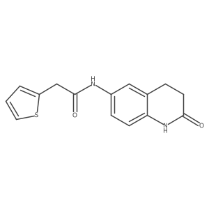 N-(2-oxo-1,2,3,4-tetrahydroquinolin-6-yl)-2-(thiophen-2-yl)acetamide结构式