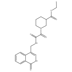 Ethyl 1-(oxo{[(4-oxo-3,4-dihydrophthalazin-1-yl)methyl]amino}acetyl)piperidine-3-carboxylate结构式