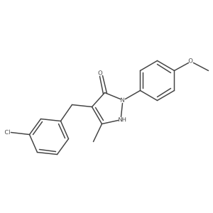 4-(3-chlorobenzyl)-1-(4-methoxyphenyl)-3-methyl-1H-pyrazol-5-ol Structure