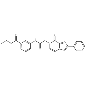 ethyl 3-{[(4-oxo-2-phenylpyrazolo[1,5-a]pyrazin-5(4H)-yl)acetyl]amino}benzoate Structure