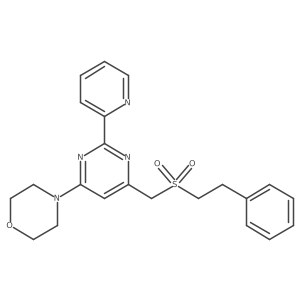 4-Morpholin-4-yl-6-(phenethylsulfonylmethyl)-2-pyridin-2-yl-pyrimidine Structure