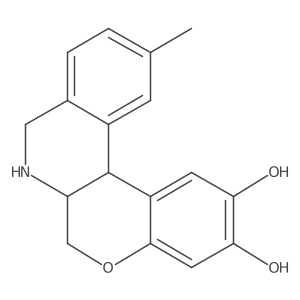 rel-(6aR,12bS)-6a,7,8,12b-Tetrahydro-11-methyl-6H-[1]benzopyrano[3,4-c]isoquinoline-2,3-diol结构式