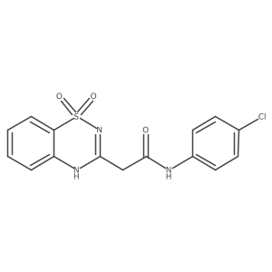 N-(4-chlorophenyl)-2-(1,1-dioxido-2H-benzo[e][1,2,4]thiadiazin-3-yl)acetamide结构式