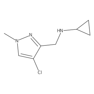 (4-Chloro-1-methyl-1h-pyrazol-3-ylmethyl)-cyclopropyl-amine结构式