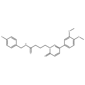 4-(3-(3,4-dimethoxyphenyl)-6-oxopyridazin-1(6H)-yl)-N-(4-fluorobenzyl)butanamide结构式
