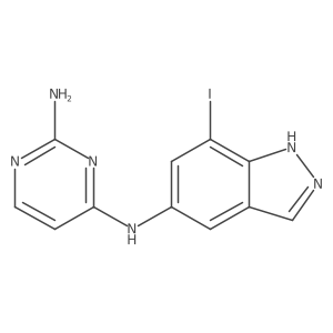 N4-(7-iodo-1H-indazol-5-yl)pyrimidine-2,4-diamine结构式