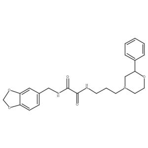 N1-(benzo[d][1,3]dioxol-5-ylmethyl)-N2-(3-(2-phenylmorpholino)propyl)oxalamide Structure